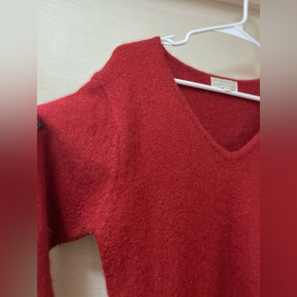 Beechers Brook Vintage Red Angora Blend Sweater Size Large SO SOFT luxury - Picture 5 of 7